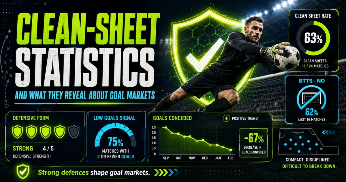 Clean-Sheet Statistics and What They Reveal About Goal Markets