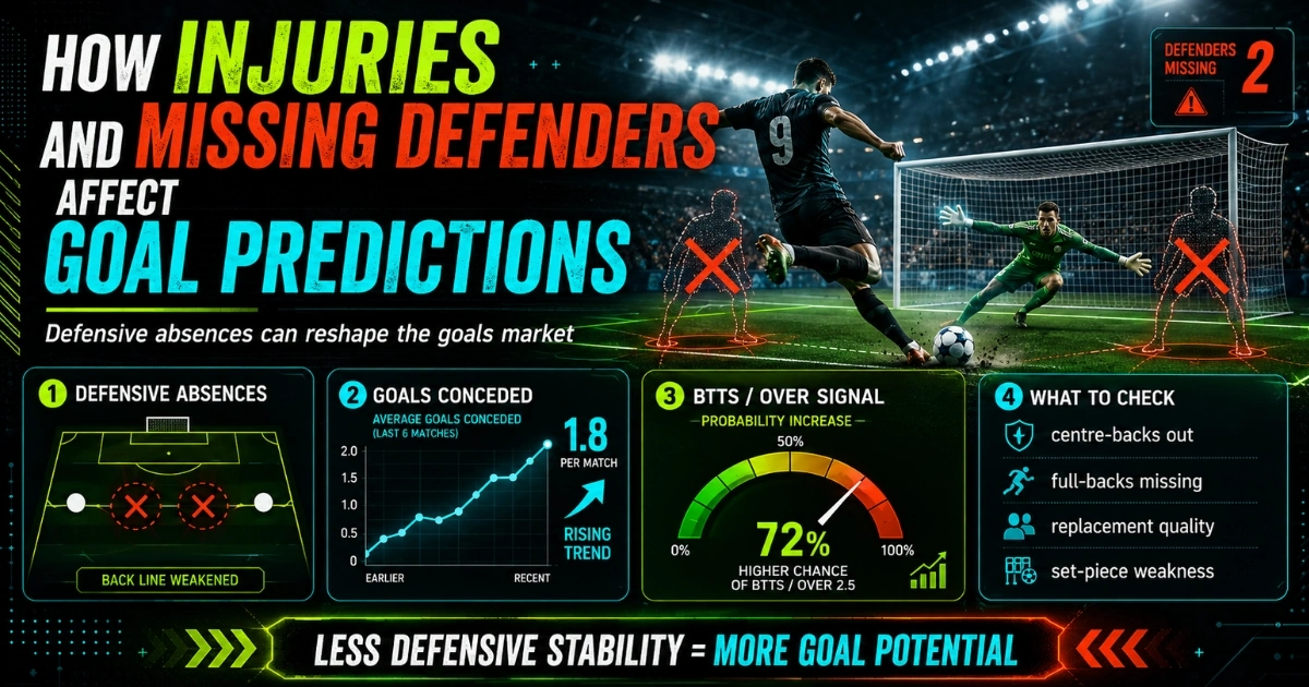How Injuries and Missing Defenders Affect Goal Predictions
