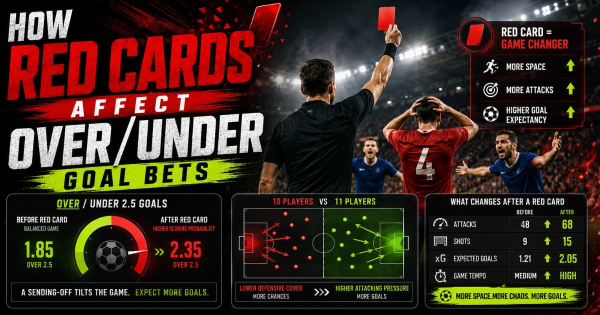How Red Cards Affect Over Under Goal Bets