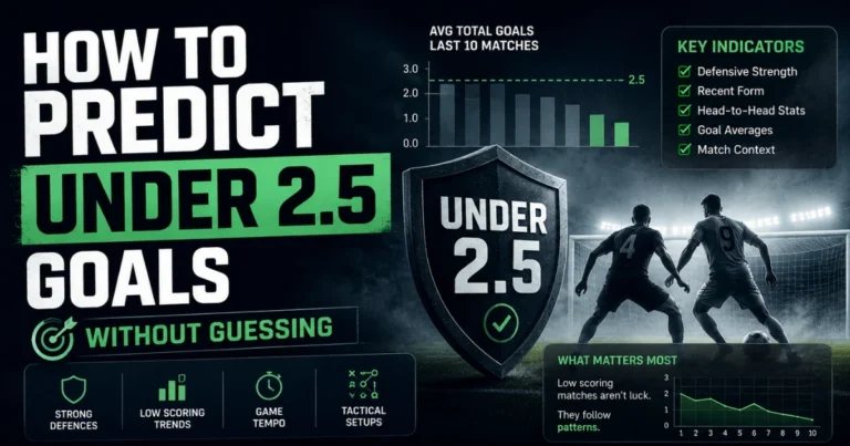 How to Predict Under 2.5 Goals Without Guessing