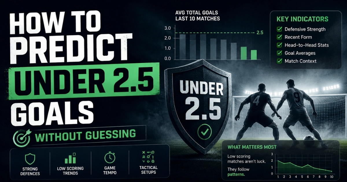 How to Predict Under 2.5 Goals Without Guessing