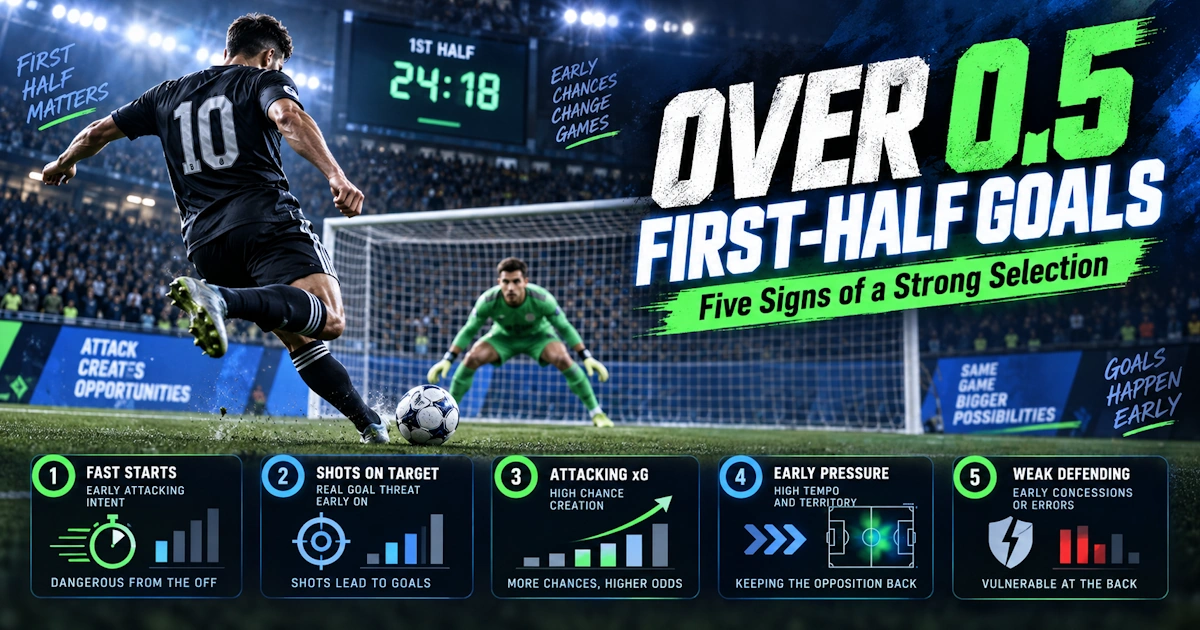 Over 0.5 First-Half Goals: Five Signs of a Strong Selection