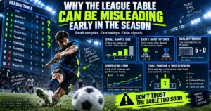 Why the League Table Can Be Misleading Early in the Season