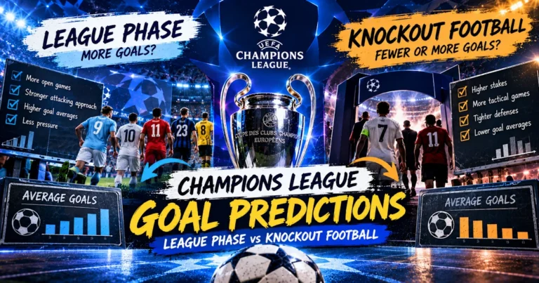 Champions League Goal Predictions League Phase vs Knockout Football
