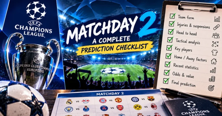 Champions League Matchday 2 A Complete Prediction Checklist,