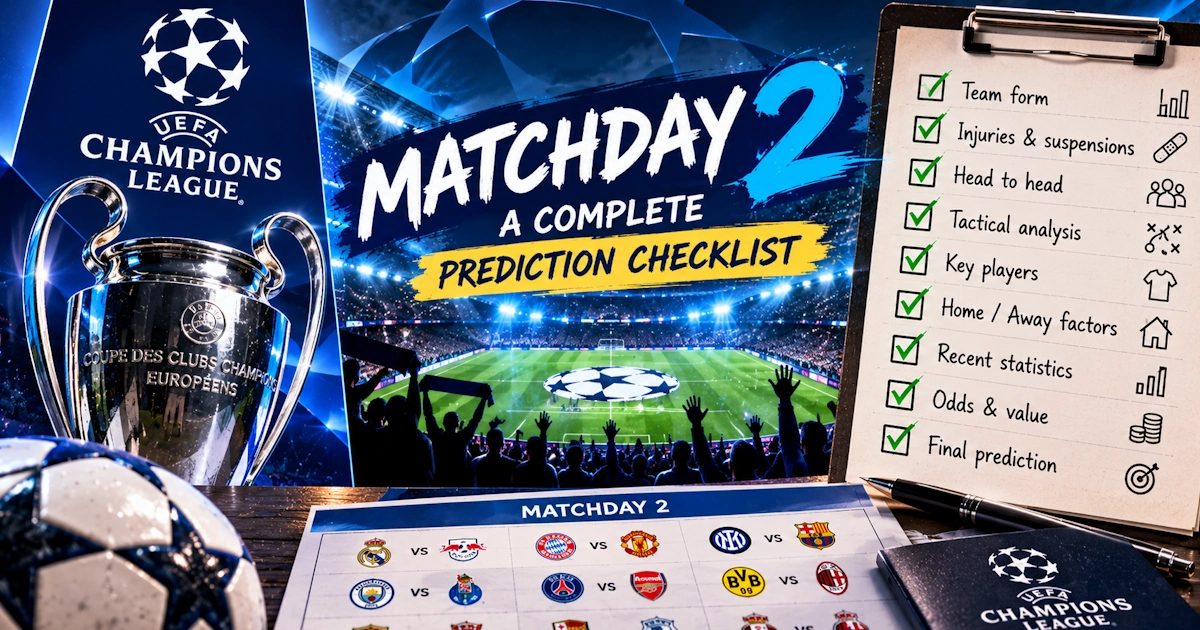 Champions League Matchday 2 A Complete Prediction Checklist,