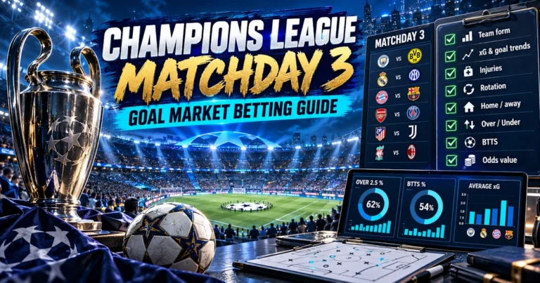 Champions League Matchday 3: Goal Market Betting Guide