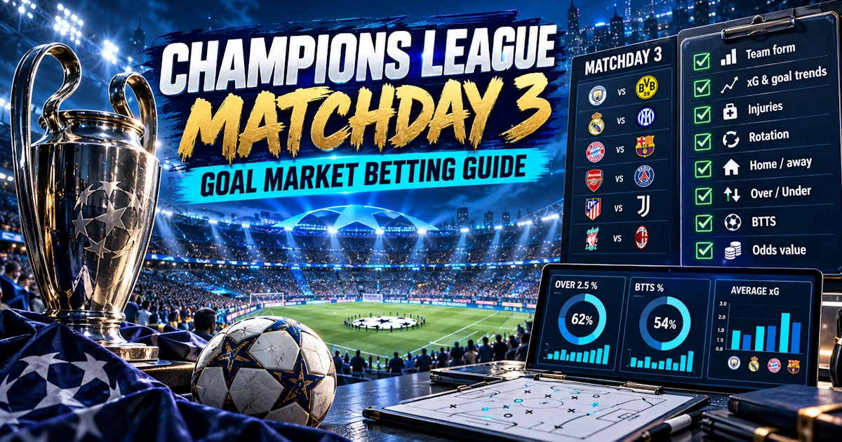 Champions League Matchday 3: Goal Market Betting Guide