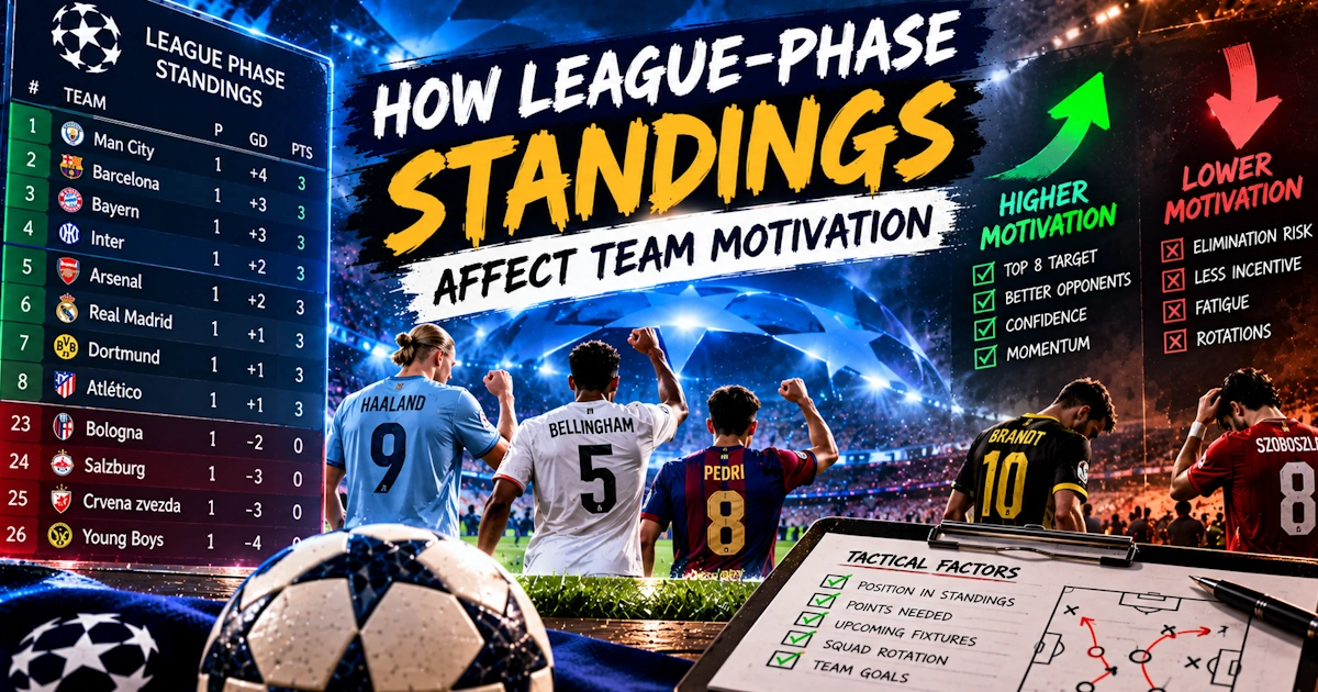 How League-Phase Standings Affect Team Motivation