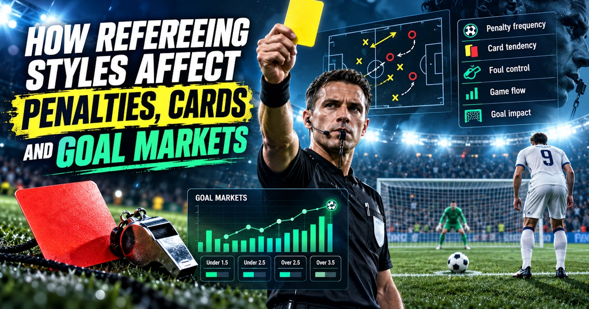 How Refereeing Styles Affect Penalties, Cards and Goal Markets