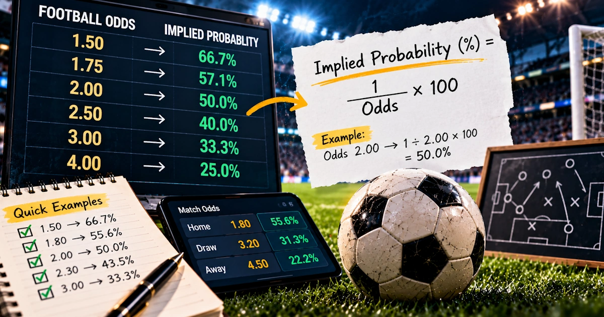 How to Convert Football Odds Into Implied Probability