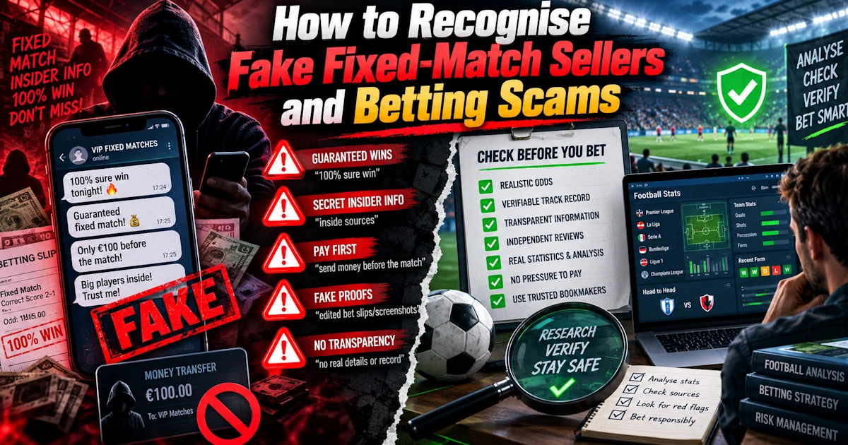 How to Recognise Fake Fixed-Match Sellers and Betting Scams