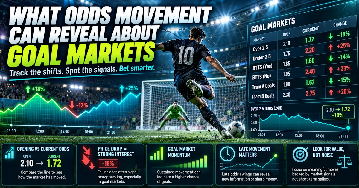 What Odds Movement Can Reveal About Goal Markets