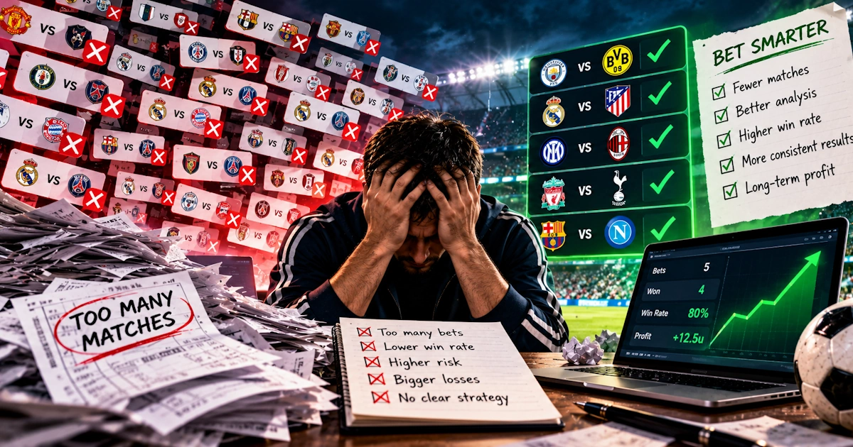 Why Betting on Too Many Matches Usually Produces Poor Results